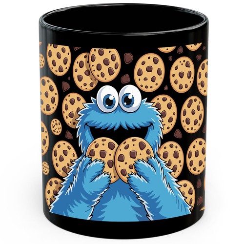 Cookie monster ceramic coffee - cookie,