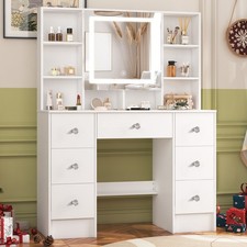 White Makeup Vanity 10 Light