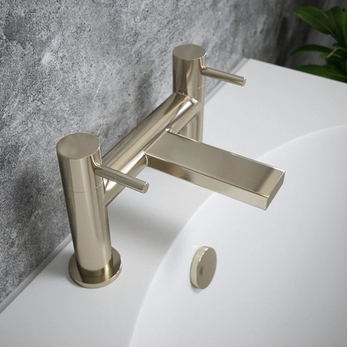 Bath filler tap - bath, brushed