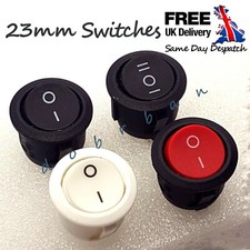 ON/OFF ROUND ROCKER SWITCH Car I O 1 0 Dashboard Dash COPPER 24V 12V/10A 250V/6A
