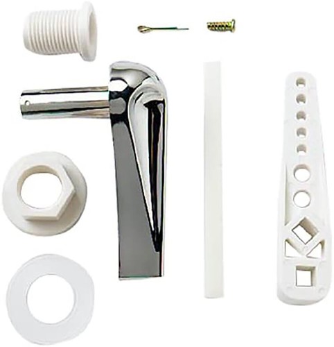 Chrome bathroom flush - flush, handle
