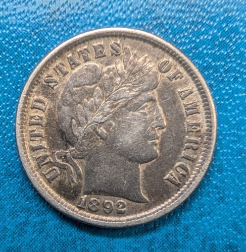 1892 usa barber silver - p,