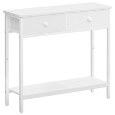 White Slim Console Table with