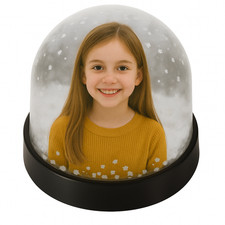 Custom Photo Snow Globe, Personalised Photo Snow Globe Christmas, Birthday Gift