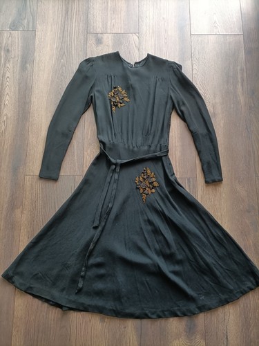 1940s vintage viscose crepe - vintage,