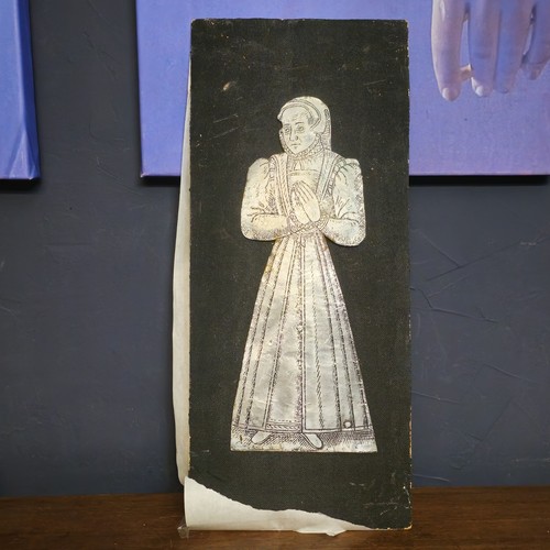 Silver leaf rubbing from brass - silver,