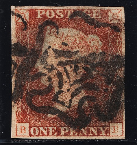 1841 penny red spec - red,