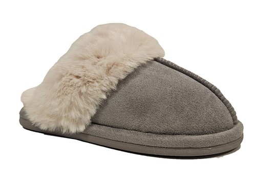 Ladies faux fur slippers - ladies,