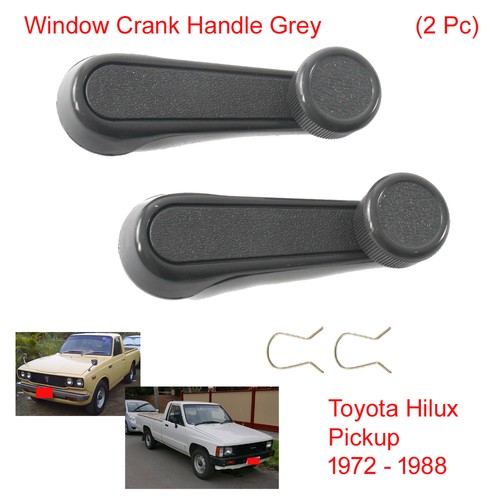 Pair window crank handle - crank, grey