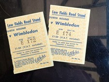 1974/5 Ticket: Leeds United v Wimbledon. FA Cup Round 4  (Two Tickets)