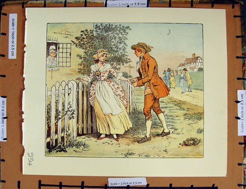 Old vintage print c1950 - old,