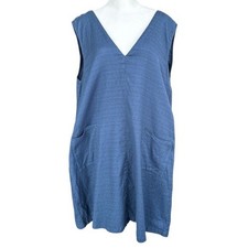 Gudrun Sjoden Organic Cotton Lagenlook Tunic Blue M