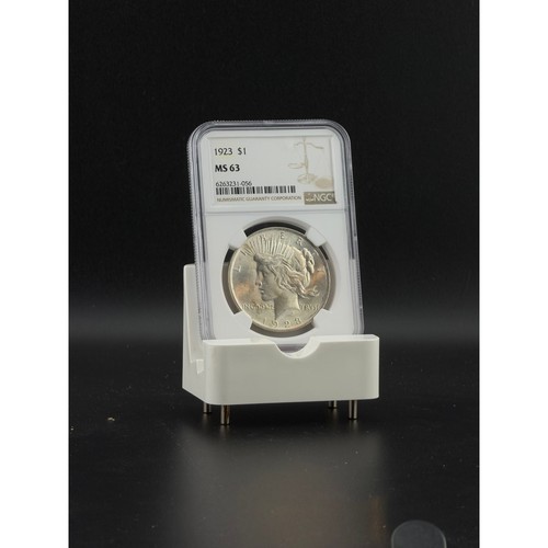 1923 peace dollar ngc ms63 - peace,