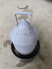 Hen Chicken Poultry drinker Bucket Pheasant drink Dispenser Galvanised eltex 