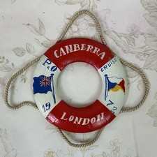 SS Canberra Cruise Souvenir Life Ring, Vintage P&O Ocean Liner, 1972