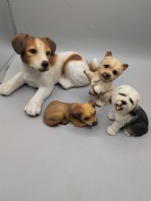 Harvey Knox HHH 4 Dog Figures - Jack Russell, Golden Lab,Cairn,Old English Sheep