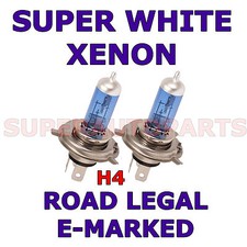 BMW MINI ONE 2007-0N  SET H4  HALOGEN XENON EFFECT SUPER WHITE LIGHT BULBS