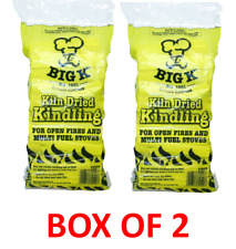 BOX OF 2 Big K Fires Stove Dry Kiln Dried Kindling Wood Fuel Fire KW02