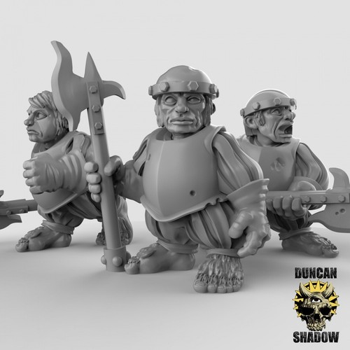 Halfling town guard militia - town,