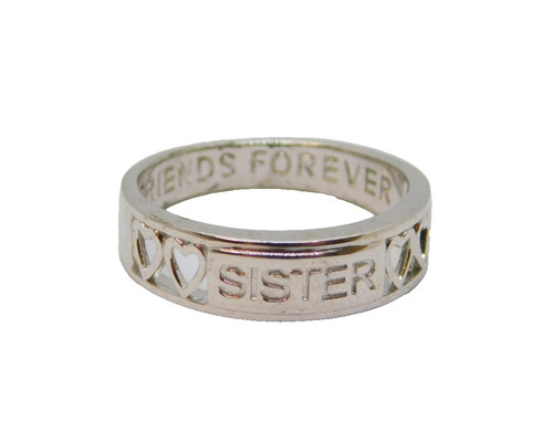 Sterling silver sister - silver, 'sister'