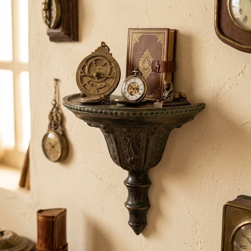 Wall shelf cast iron - wall, vintage