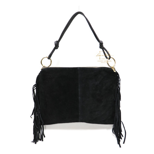 Medium italian suede fringe - suede,