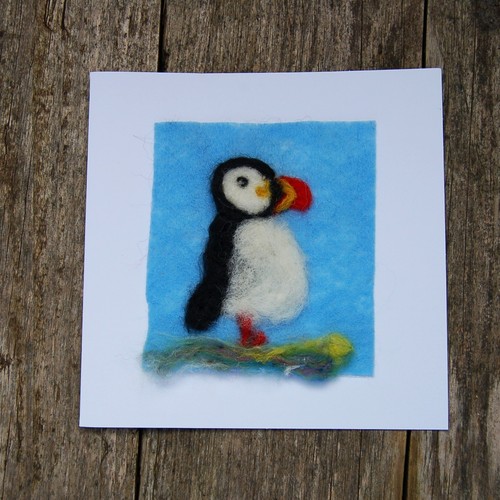 Puffin greetings card - ,