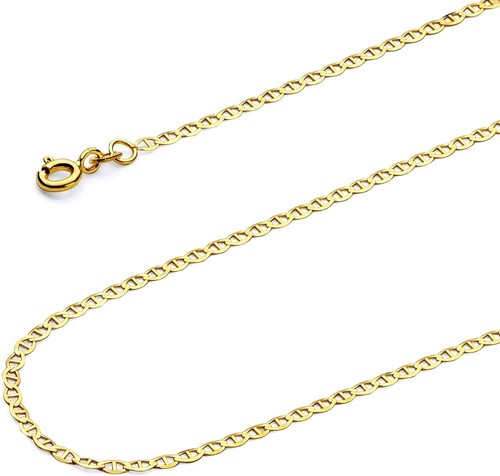 14k solid yellow gold chain - 14k,