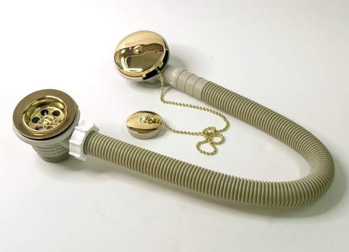 Antique gold bath waste - antique,