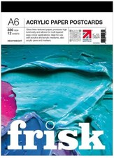 Frisk Acrylic Paper Postcard Pad - A6 - 330gsm - 12 sheets