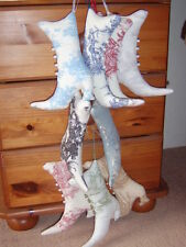 French Country Victorian Boot Sm Hanging Cushion Door Decoration Toile Fabric