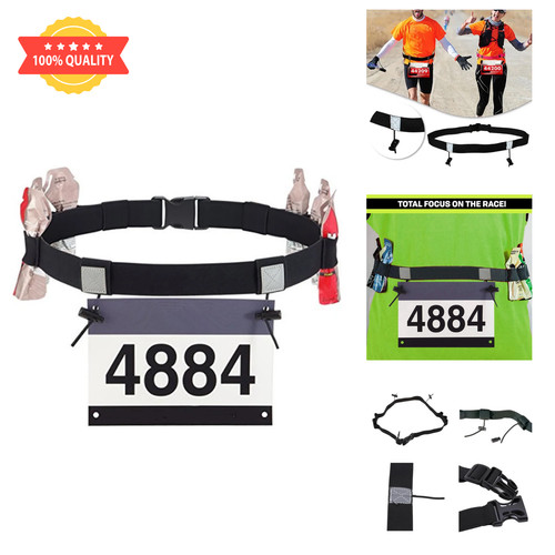 Running race number belt bib - race,