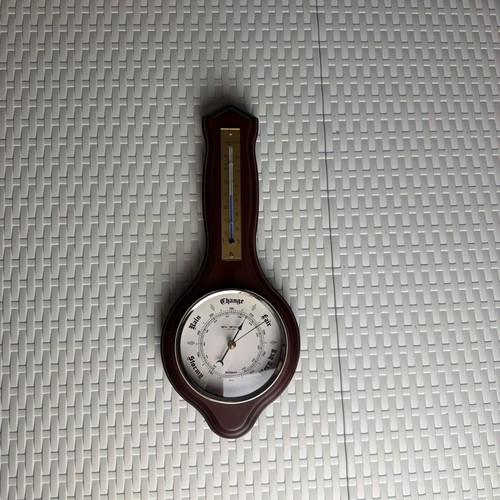 Dark wooden aneroid - wooden,