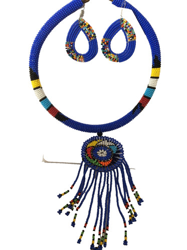 African masai zulu necklace - african,