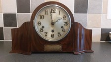 WESTMINSTER CHIME MANTEL CLOCK WITH KEY WORKING BUT NEEDS ATTENTION