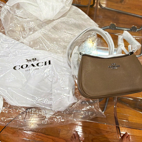Coach women brown pebbled - brown,