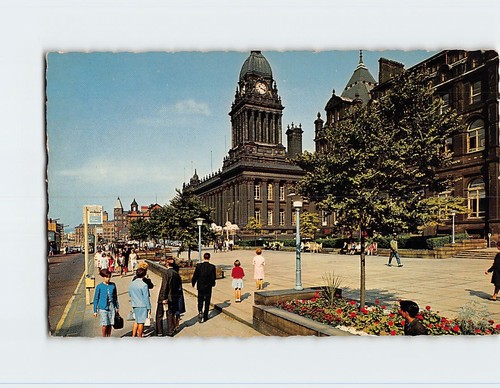 Postcard town hall - town,