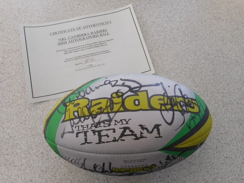 2004 canberra raiders signed - raiders,