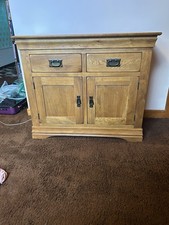 Oak Furniture Land Solid Oak Cupboard – Freestanding Storage Cabinet