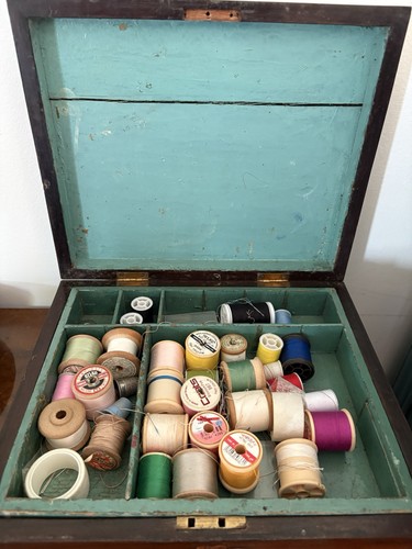 Early vintage wooden work - work, box