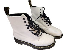 Dr Martens Glitter White Lace Up Combat Boots UK Size 5 AW501