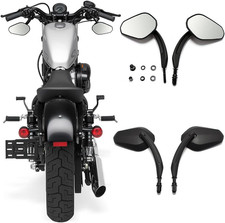 8Mm Black Motorcycle Rearview
