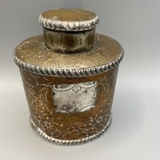 Antique Silver Plated Tea Caddy
