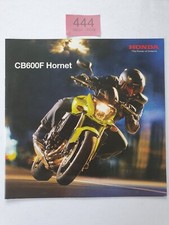 HONDA CB600F HORNET MOTORCYCLE BROCHURE 16 Pgs SMALL FORMAT SPEC TO REAR
