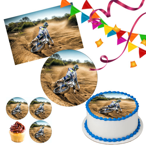 Motocross bike cake topper - motocross,