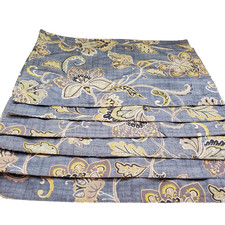 6 Gray & Gold Fabric Placemats