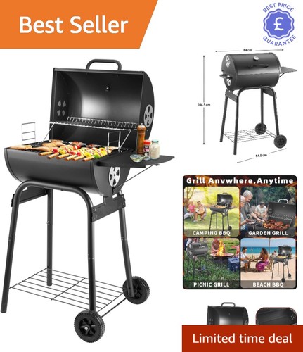 Charcoal bbq grill smoker with - grill,