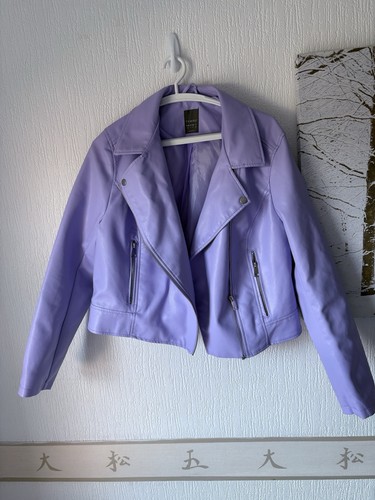 Lilac faux leather - lilac, cropped