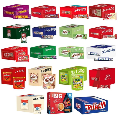 Nestle chocolate bars various - chocolate,