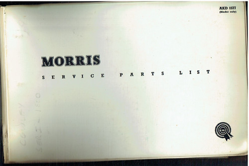 Morris cowley series - 1, 1500